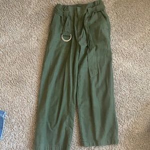 Express wide leg crop high rise pant